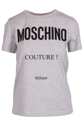 Camiseta gris con logo negro
