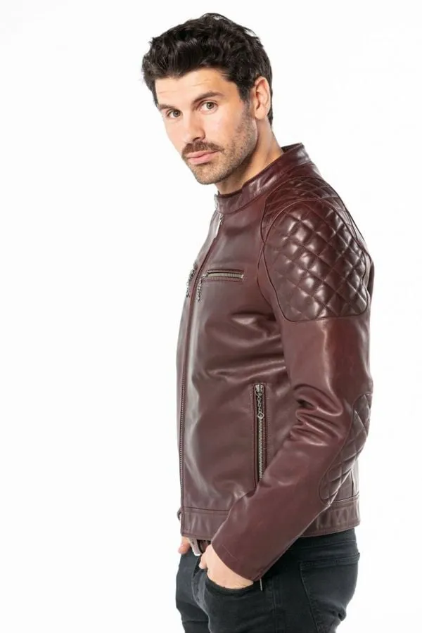Jacket Men Daytona Cobalt Cow Semi Veg Bordo