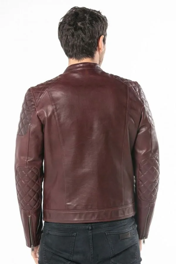 Jacket Men Daytona Cobalt Cow Semi Veg Bordo