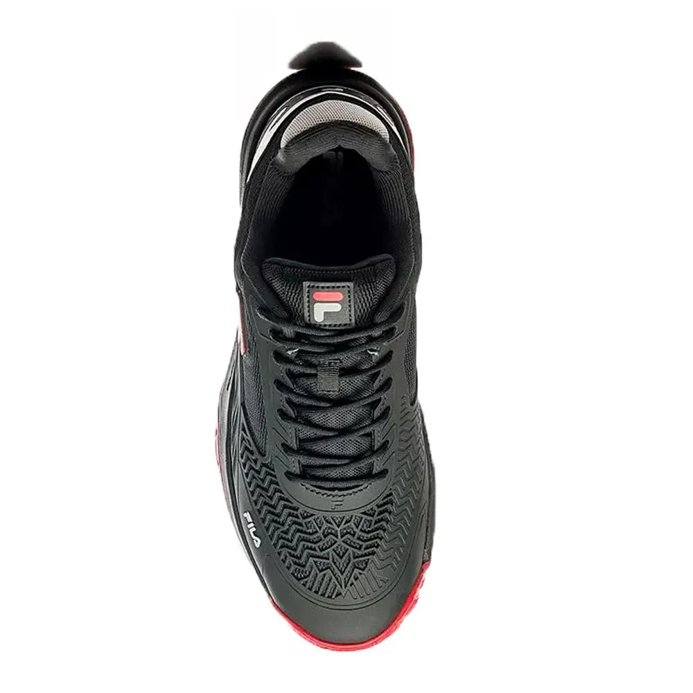 men's fila sneakers - black grey red