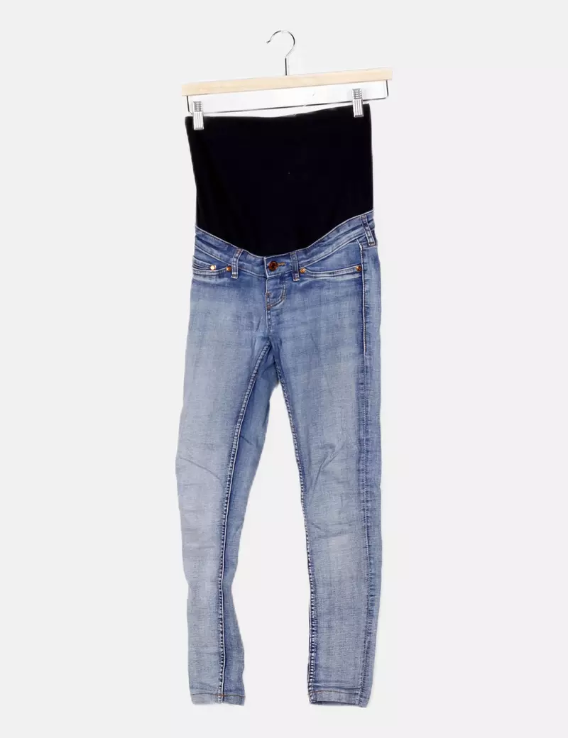 Maternity blue jeans from H&M.