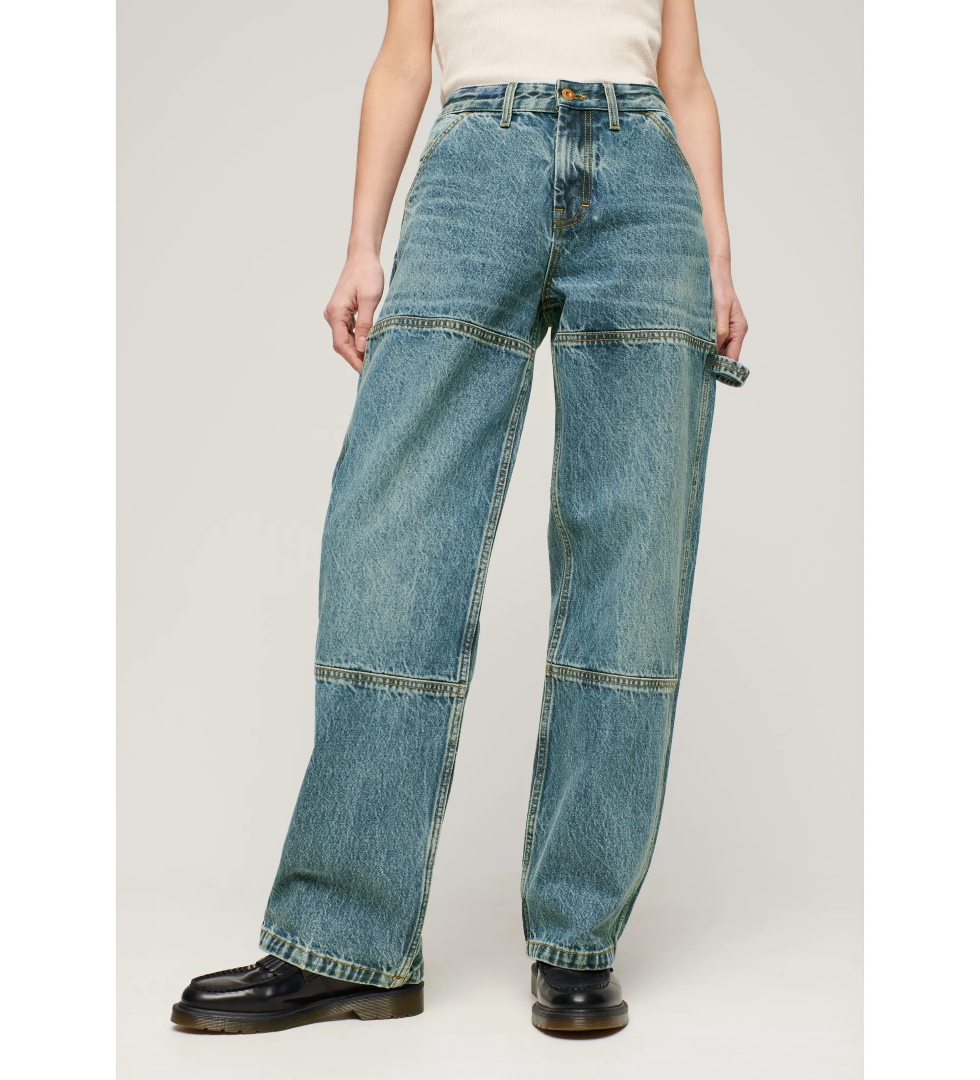 Blue Carpenter Mid Rise Jeans