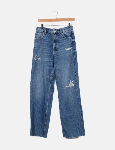LIU·JO Blue Straight Leg Ripped Jeans