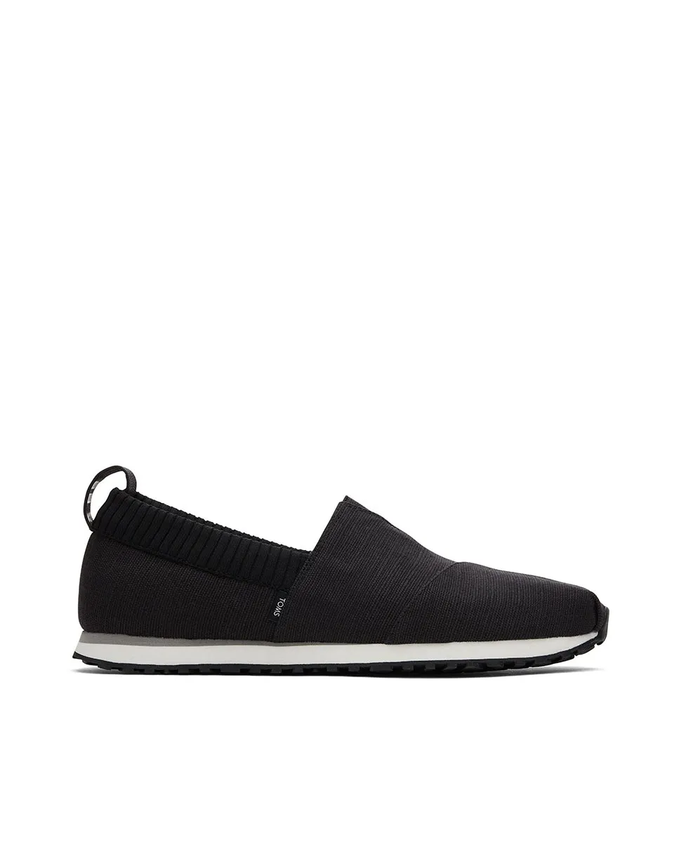 Men's Black Slip-On Sneakers