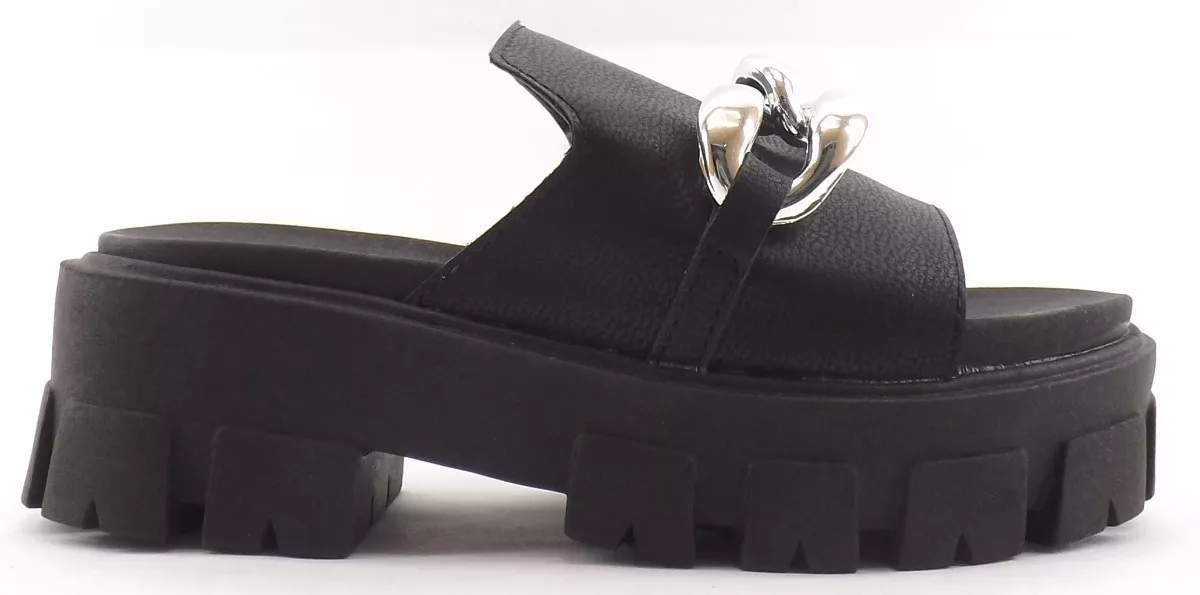 Sandalias Mujer Dama Faja Plataforma Cadena 2000 Carg