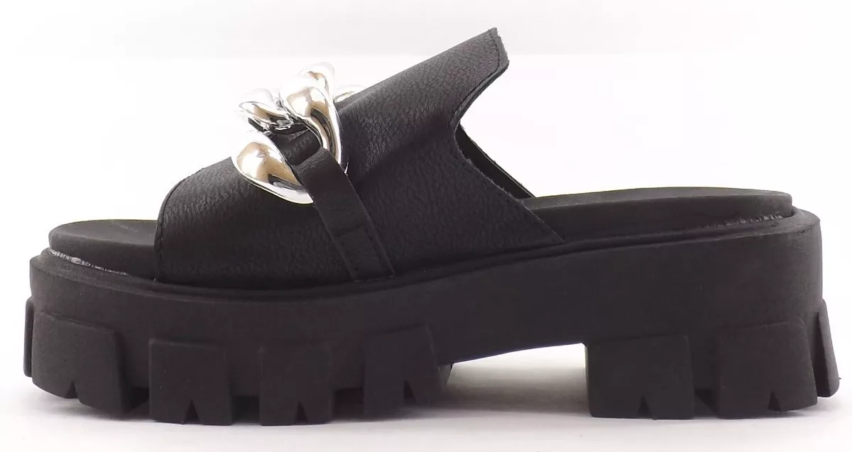 Sandalias Mujer Dama Faja Plataforma Cadena 2000 Carg