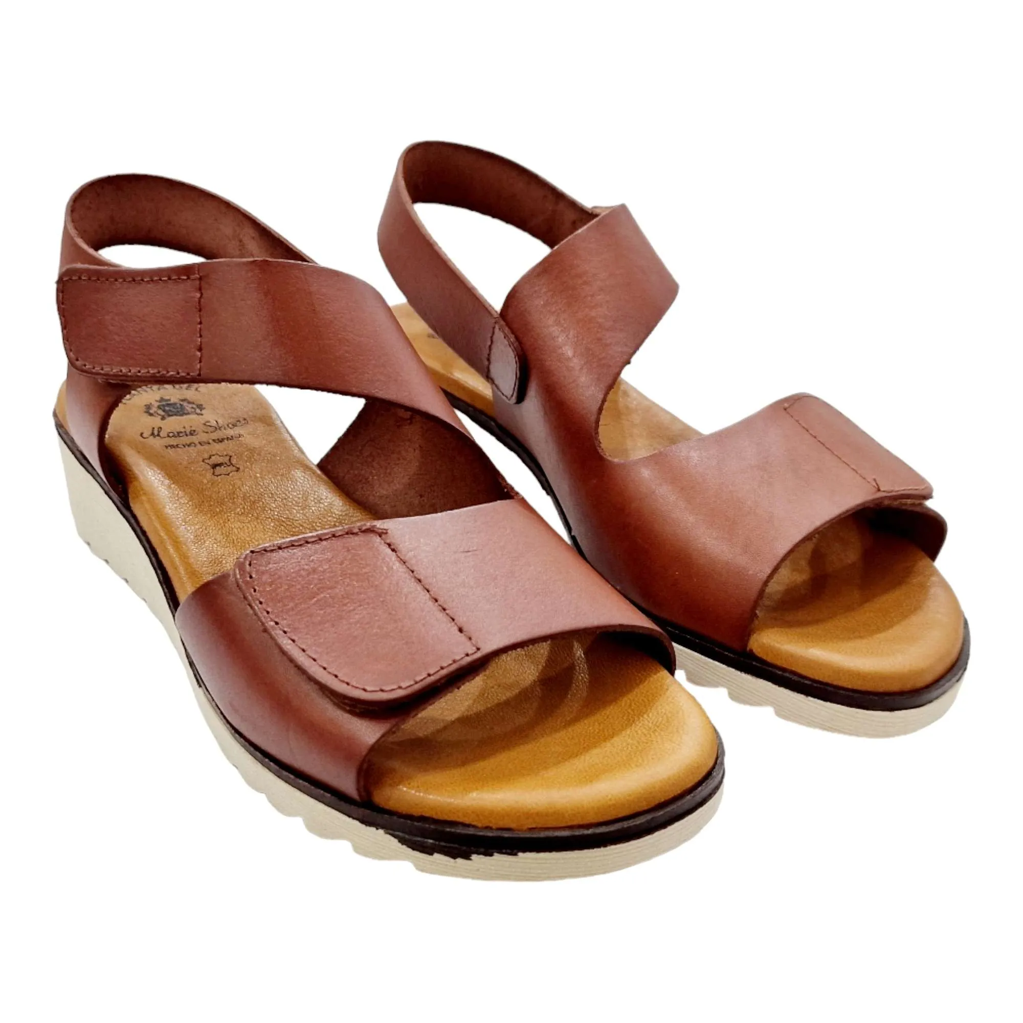 Women's Z Adjustable Leather Sandals with Gel Footbed