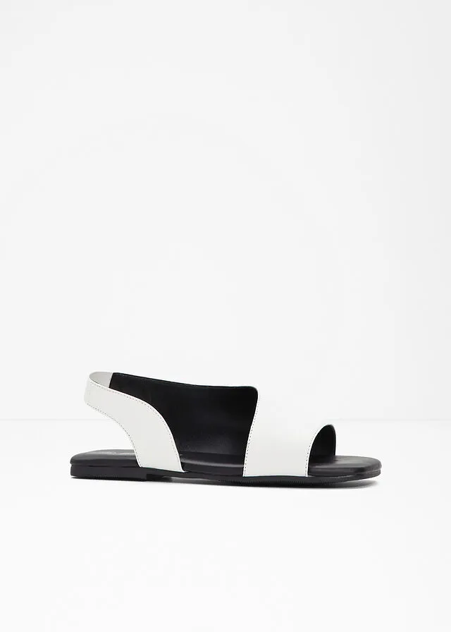 Flat White Sandals