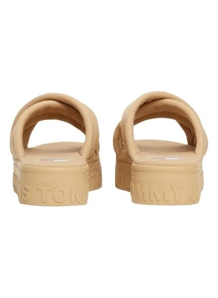 Tommy Jeans Letter Beige Sandalias Mujer