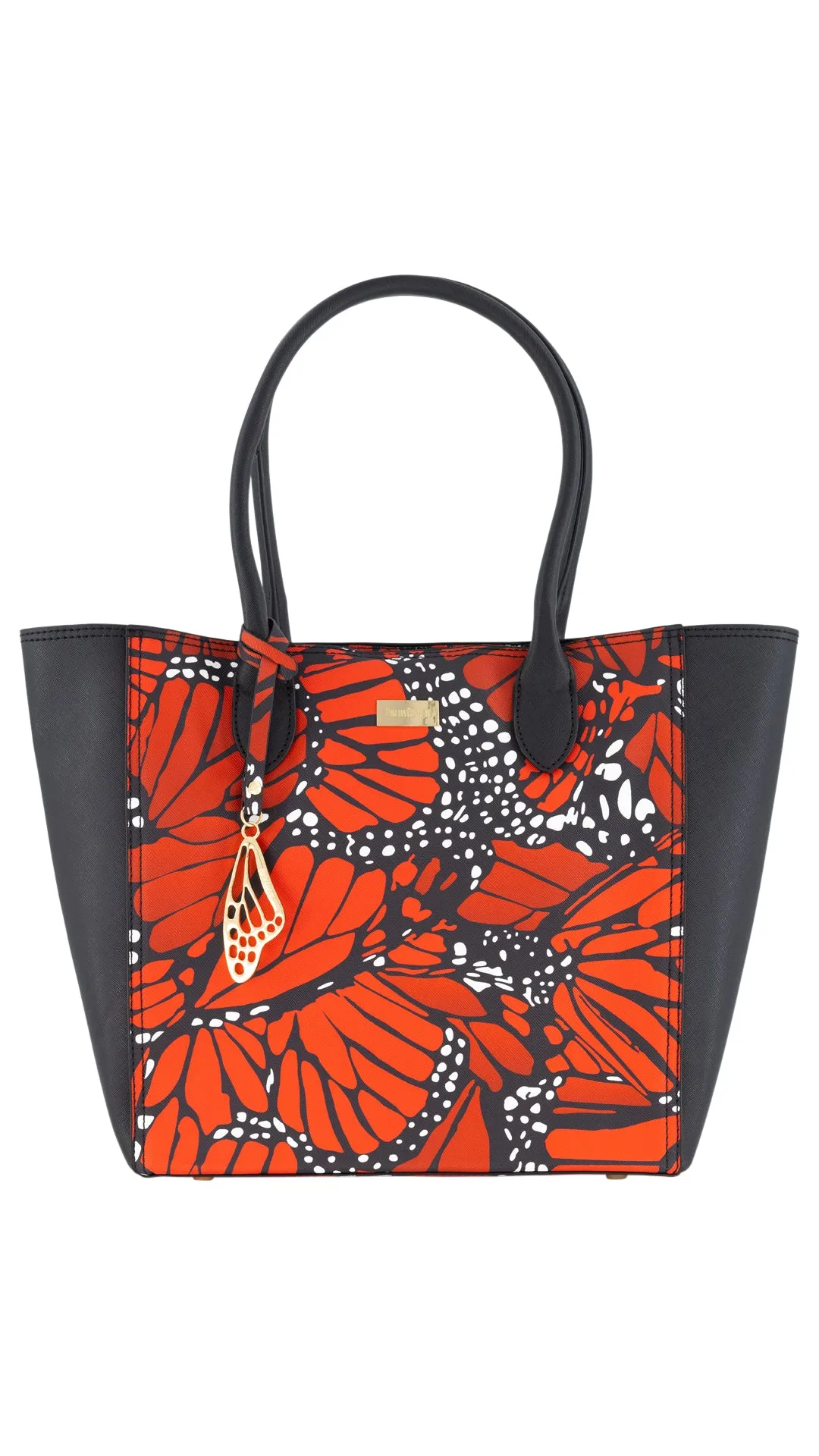 Tote Kuuch Saffiano Mariposa Macro Rojo Brillante